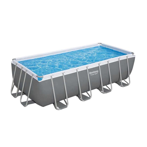 Bestway Rektangulär Rörformad Pool 56671 Power Steel 488x244x122cm 11532 Liters