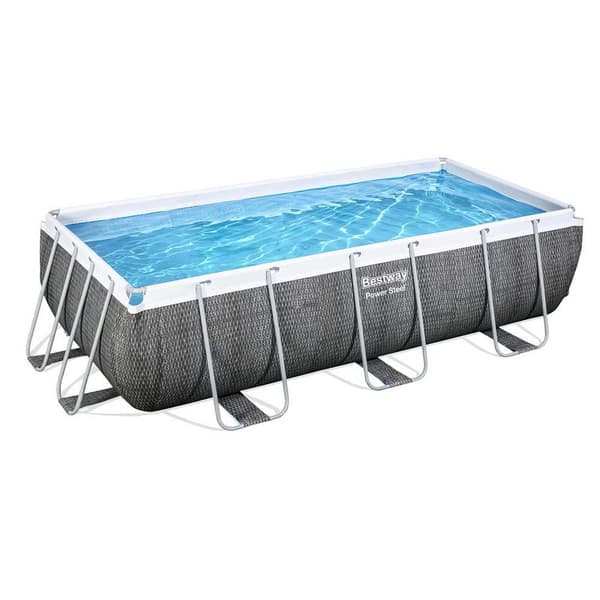 Bestway Rektangulær Rørformet Pool 56721 Power Steel 404x201x100cm  6478 Liters