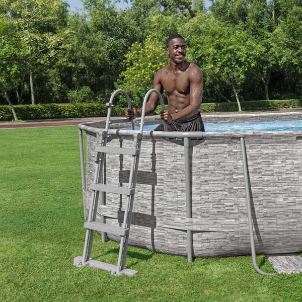 Bestway Oval Rörformad Pool 56946 Power Steel Swim Vista 488x305x107cm 10949 Liters