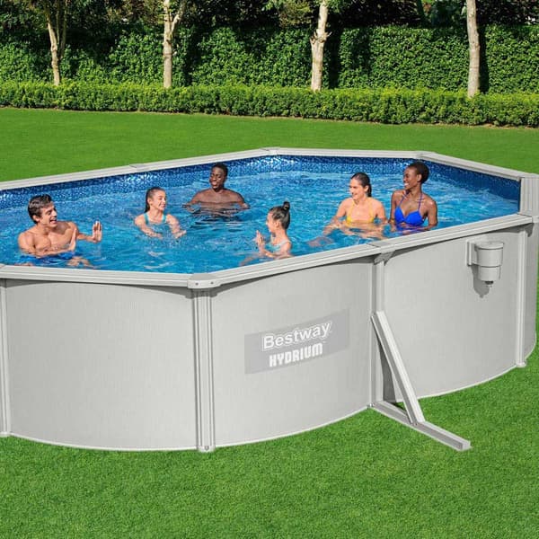 Bestway Oval Stålpool 56586 Hydrium 500x360x120cm 16296 Liters