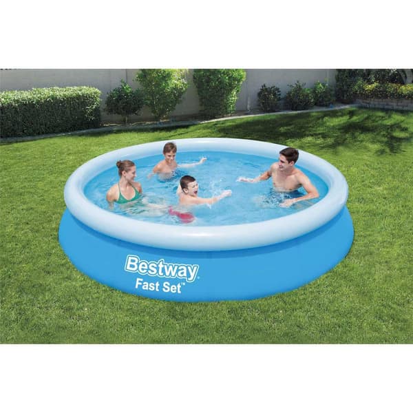 Bestway Rund Oppustelig Pool 57273 Fast Set Ø366x76cm 5377 Liters