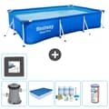 Miniatyrbillede 1 af 3: Bestway Rectangular Steel Pro Swimming Pool - 300 x 201 x 66 cm - Blå -  Inklusive Tilbehør CB13