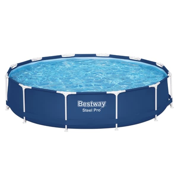 Bestway Round Steel Pro Swimming Pool - 366 x 76 cm - Blå - Inklusive Tilbehør CB13