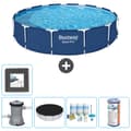 Miniatyrbillede 1 af 2: Bestway Round Steel Pro Swimming Pool - 396 x 84 cm - Blå -  Inklusive Tilbehør CB13