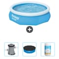 Miniatyrbild 1 av 2: Bestway Round Uppblåsbar Fast Set Pool - 305 x 76 cm - Blå - Ingår Tillbehör CB39