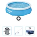 Miniatyrbillede 1 af 3: Bestway Round Oppustelig Fast Set Swimming Pool - 305 x 76 cm - Blå - Inkluderet tilbehør CB45