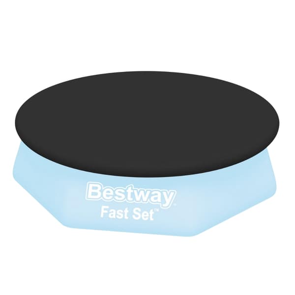Bestway Round Oppustelig Fast Set Swimming Pool - 244 x 61 cm - Blå - Inkluderet tilbehør CB5