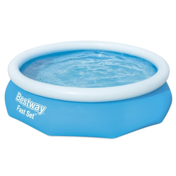 Bestway Round Oppustelig Fast Set Swimming Pool - 305 x 76 cm - Blå - Inkluderet tilbehør CB5
