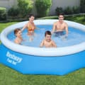 Miniatyrbillede 2 af 4: Bestway Round Oppustelig Fast Set Swimming Pool - 305 x 76 cm - Blå - Inkluderet tilbehør CB5