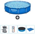Pikkukuva 1 / 3: Bestway Round Steel Pro -uima-allas - 305 x 76 cm - Sininen -  Tarvikkeet Mukaan Lukien CB52