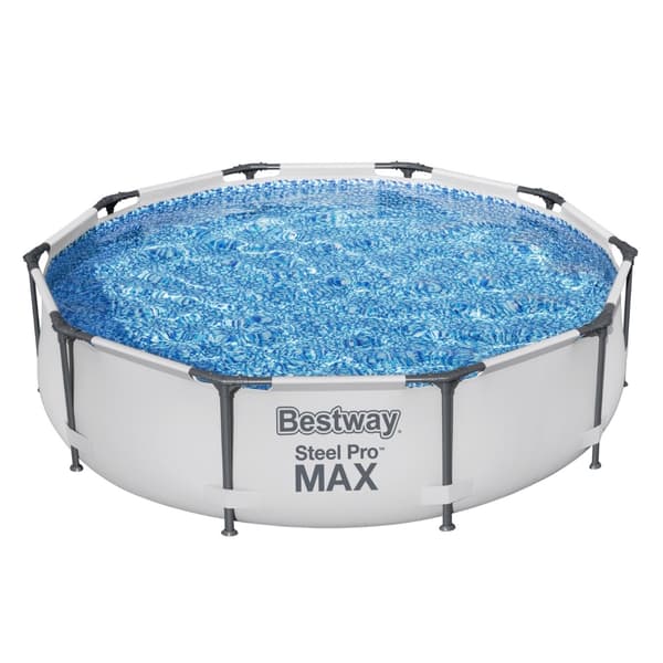 Bestway Round Steel Pro MAX swimmingpool - 305 x 76 cm - Grå -  Inklusive Tilbehør CB54