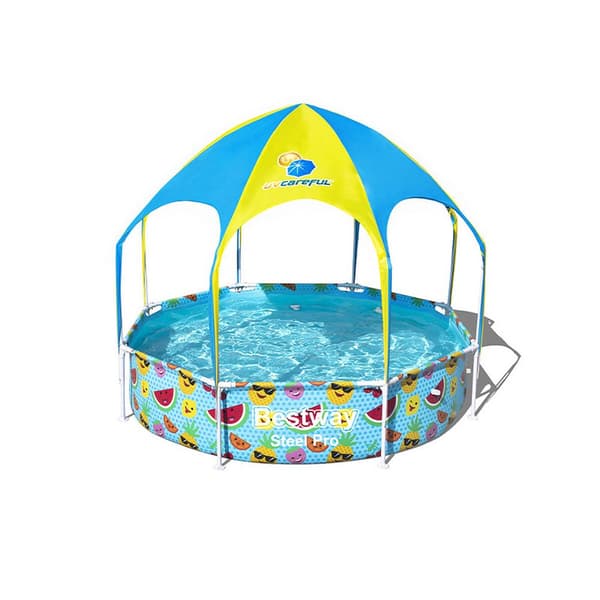 Bestway Rund Rörformad Pool Utan Filter/renare 56432 Steel Pro Splash-in-shade Ø244x51cm  1688 Liters