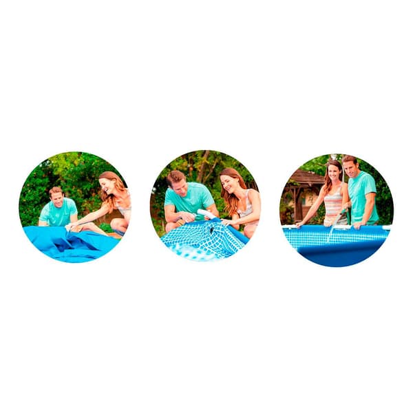 Intex Pool Metal Frame Round+filter Blå 6503 Liters