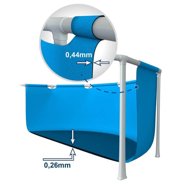 Intex Rund Stålramme Over Jorden Pool Med Baldakin Ø183cm  700 Liters