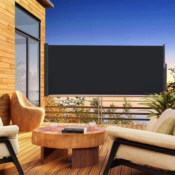 Sidomarkis - YUENFONG - 120x300cm - Solskydd - Väderbeständig - Antracit