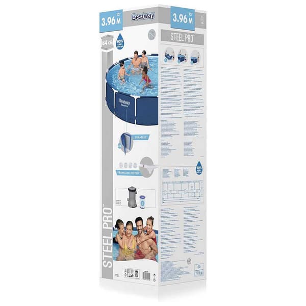 Bestway Rund Stålramme Over Jorden Pool Steel Pro Ø 396x84 Cm 8680 Liters