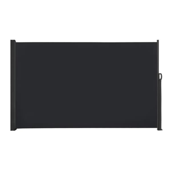 YUENFONG Garden Side Privacy Screen Markis Skydd Staket Markis Tyg Expandbar markis för balkongcamping, 160x300cm, antracit