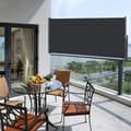 Miniatyrbild 3 av 3: YUENFONG sidogardin 140x300cm utbyggbar balkong Sekretessskydd Solskydd sidogardin, antracit