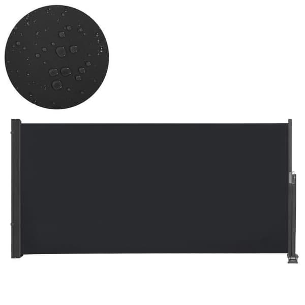 YUENFONG sidogardin 140x300cm utbyggbar balkong Sekretessskydd Solskydd sidogardin, antracit