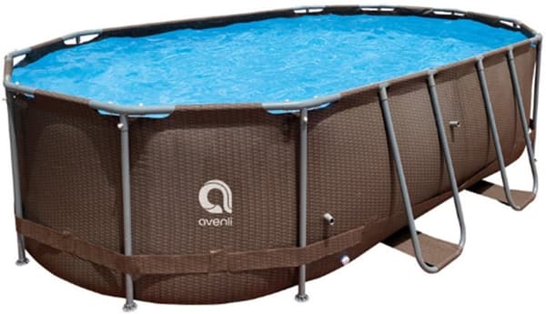 Uima-allas - Avenli - 427x275x100 cm Rattan-ilmekumi täydellinen setti