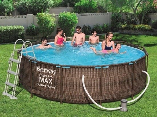 Bestway Steel Pro Max 549x122 cm - paljon tarvikkeita - rottinkinen ulkopinta