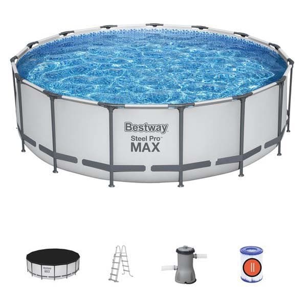 Bestway 56438 Steel Pro Max Ø457x122cm Rund Rörpool  16015 Liters