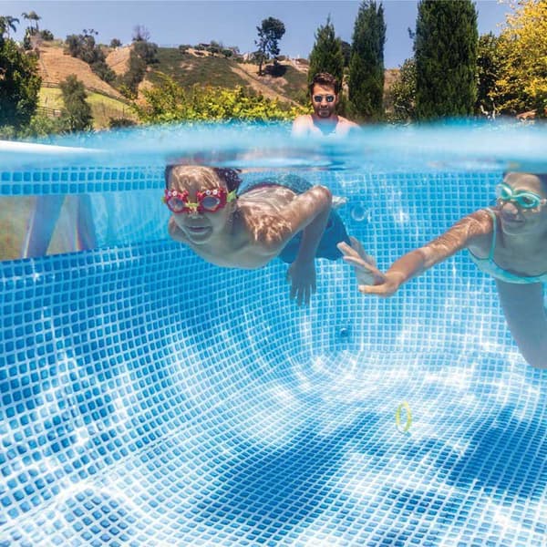 Intex 56029 Clearview Prism Frame Rektangulær Overjordisk Swimmingpool Med Stålramme  8418 liters