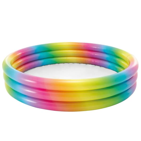 Uppblåsbar plaskpool för barn Intex Multicolour Ringar 330 L 147 x 33 x 147 cm (6 antal)