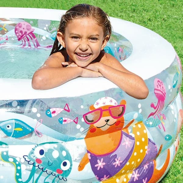 Uppblåsbar plaskpool för barn Intex Vattumannen 360 L 152 x 56 x 152 cm (3 antal)