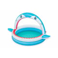 Miniatyrbild 7 av 11: Bestway Uppblåsbar Barnpool 2 Ringar Haj Sprinkler 163x127x92 cm +2 År Trädgård 53157