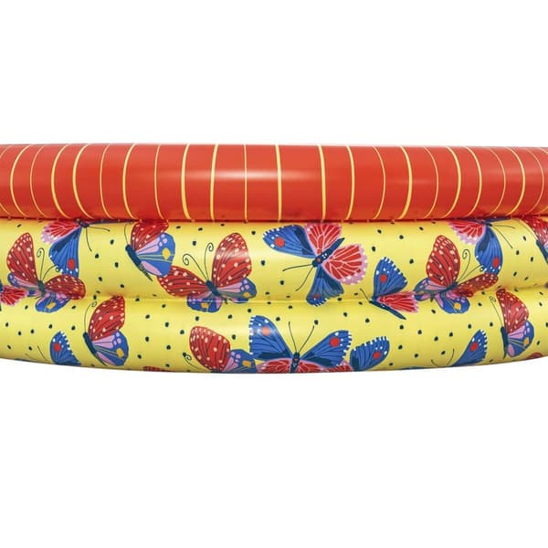 Bestway Barns Uppblåsbar Pool 3 Ringar Fjärilar 168x38 cm +2 år Trädgård 51202