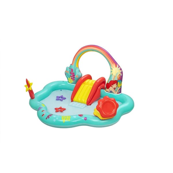 Bestway Uppblåsbar Pool Leksakspark Disney Sjöjungfrun 221x193x117cm +2 År Trädgård 91097
