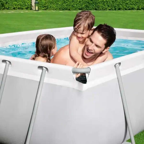 Bestway Rektangulær Stålramme Over Jorden Pool Power Steel 282x196x84 Cm 3662 Liters