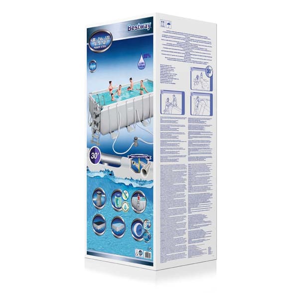 Bestway 56670 Power Steel 488x244x122cm Rektangulær Rørpool  11532 Liters
