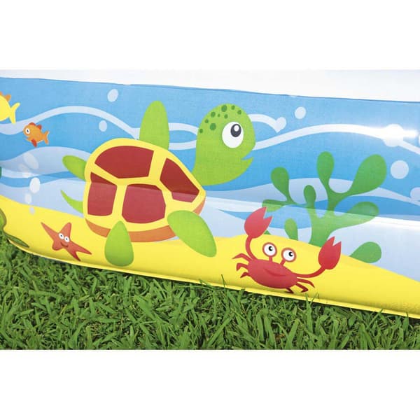 Bestway Med Markise Firkantet Oppustelig Legepool 147x147x122 Cm Blå 265L