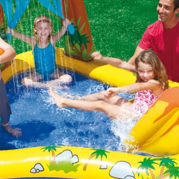 Oppustelig Pool til Børn Intex Legeplads Dinosaurer 272 L 249 x 109 x 191 cm (2 enheder)