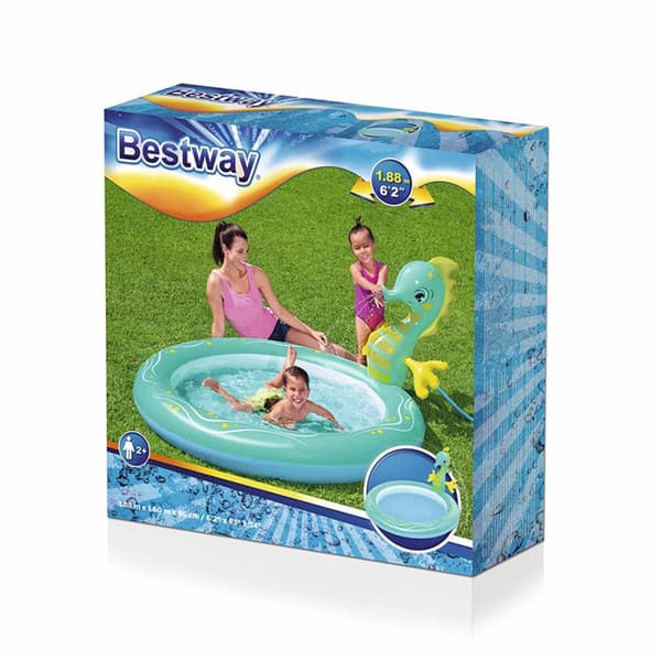 Oppustelig Pool til Børn Bestway Søhest 188 x 160 x 86 cm