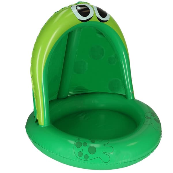 Uppblåsbar pool för barn, plaskdamm med grodtak, 95 cm