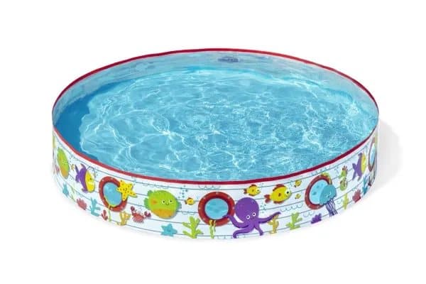 Bestway 55029, Oppblåsbart basseng, 340 l, Rund, 2 år, PVC, Vinyl, Flerfarget