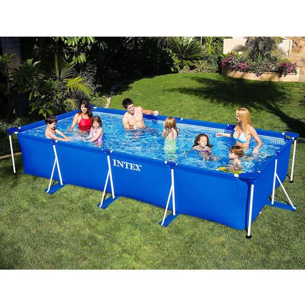 INTEX MetalFrame Junior rörformad pool - 4,50 x 2,20 m - Ovan mark - Blå