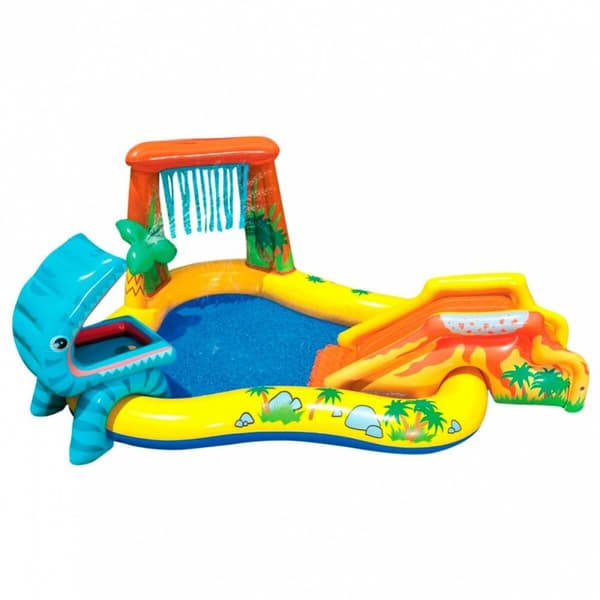 Uppblåsbar plaskpool för barn Intex Lekplats Dinosaurier 272 L 249 x 109 x 191 cm (2 antal)
