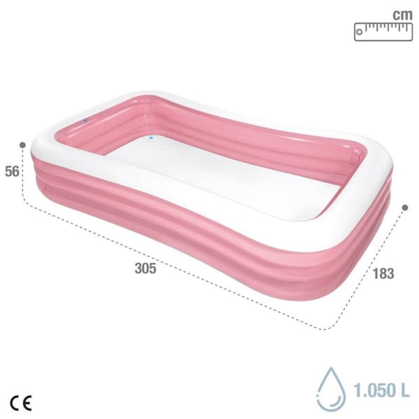 Oppustelig Pool til Børn Intex 1050 L 305 x 56 x 183 cm Pink (2 enheder)