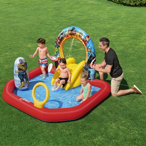 Bestway Inflatable Pool Leksakspark Avengers 211x198x125 cm +2 År Trädgård 98800