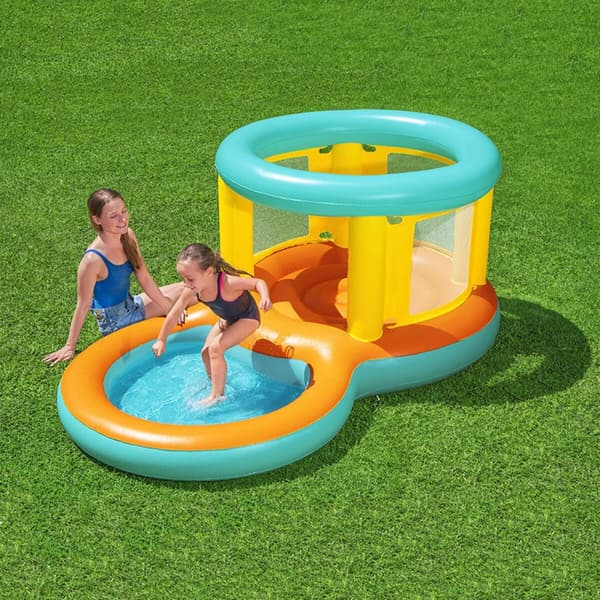Bestway Uppblåsbar Pool Lekplats Hopper 239x142x102 cm +3 till 6 År Trädgård 52385