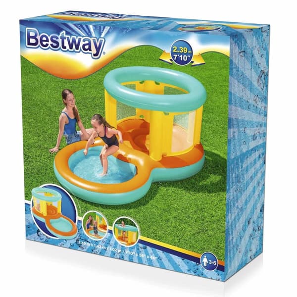 Bestway Uppblåsbar Pool Lekplats Hopper 239x142x102 cm +3 till 6 År Trädgård 52385