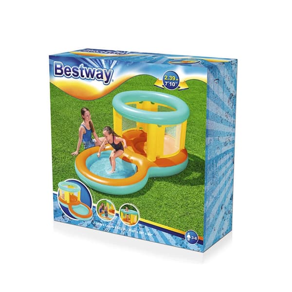 Bestway Uppblåsbar Pool Lekplats Hopper 239x142x102 cm +3 till 6 År Trädgård 52385