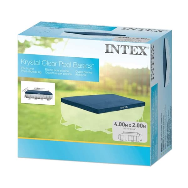 Pool Cover Intex 28037 4 x 2 m Blå Marinblå