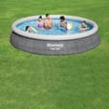 Miniatyrbild 7 av 11: Bestway Uppblåsbar pool för vuxna Rattanring med renare 475x84 cm Trädgård 57313
