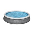 Miniatyrbild 1 av 11: Bestway Uppblåsbar pool för vuxna Rattanring med renare 475x84 cm Trädgård 57313