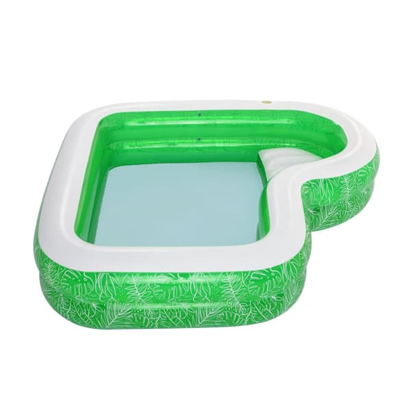 Bestway Uppblåsbar Pool 2 Kamrar Tropical 231x231x51 cm +6 År Trädgård 54336